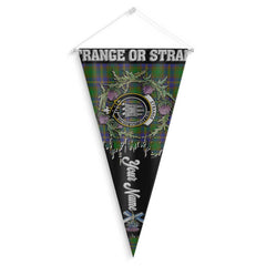 Clan Strange Or Strang Tartan Felt Pennant Crest And Plaid Basic Style