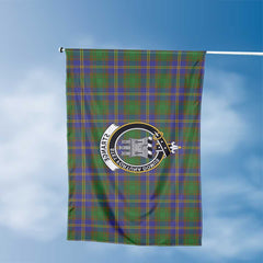 Clan Strange Or Strang Tartan Flag Crest And Plaid Basic Style