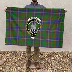 Clan Strange Or Strang Tartan Flag Crest And Plaid Basic Style