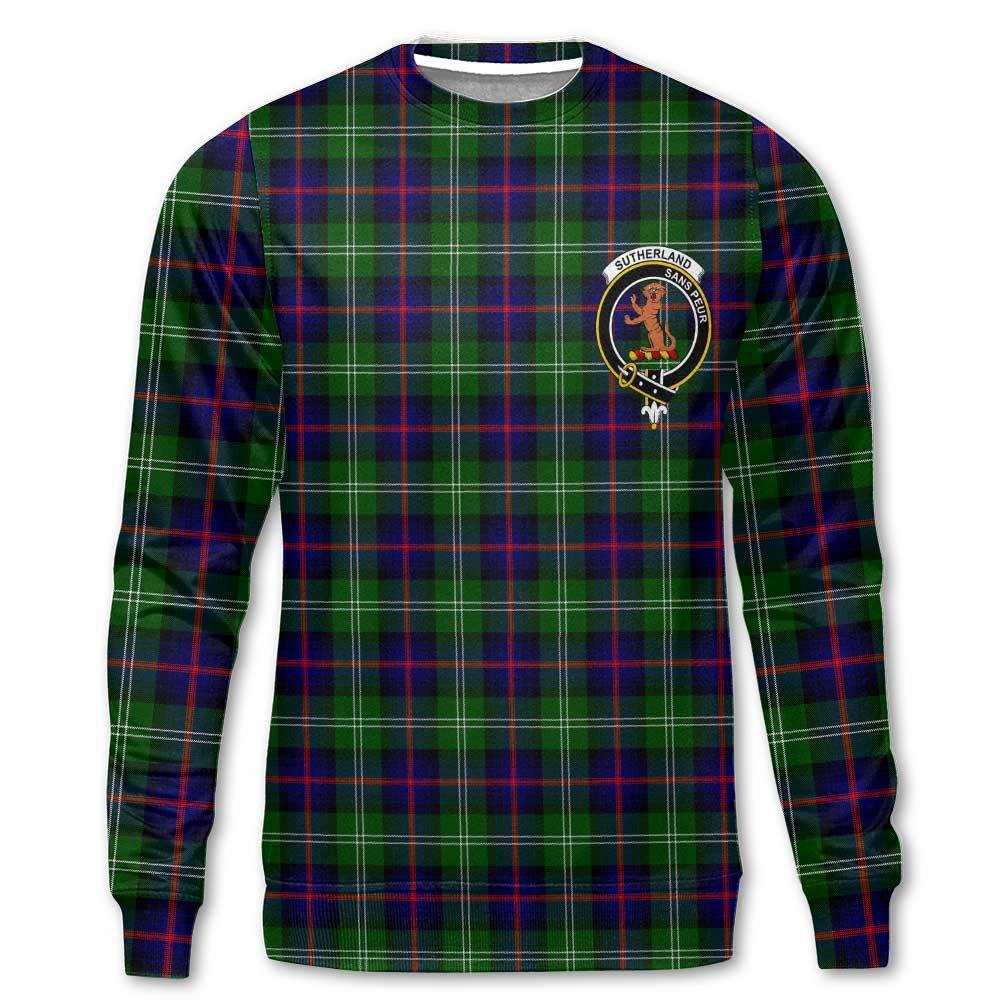 Clan Sutherland I Tartan Men Sweatshirt Crest And Plaid Basic Style