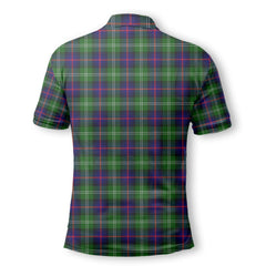 Clan Sutherland Ii Tartan Golf Men Polo Shirt Crest And Plaid Basic Style