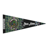Clan Swinton Tartan Felt Pennant Crest And Plaid Basic Style