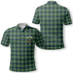 Clan Swinton Tartan Men Polo Shirt Crest And Plaid Basic Style