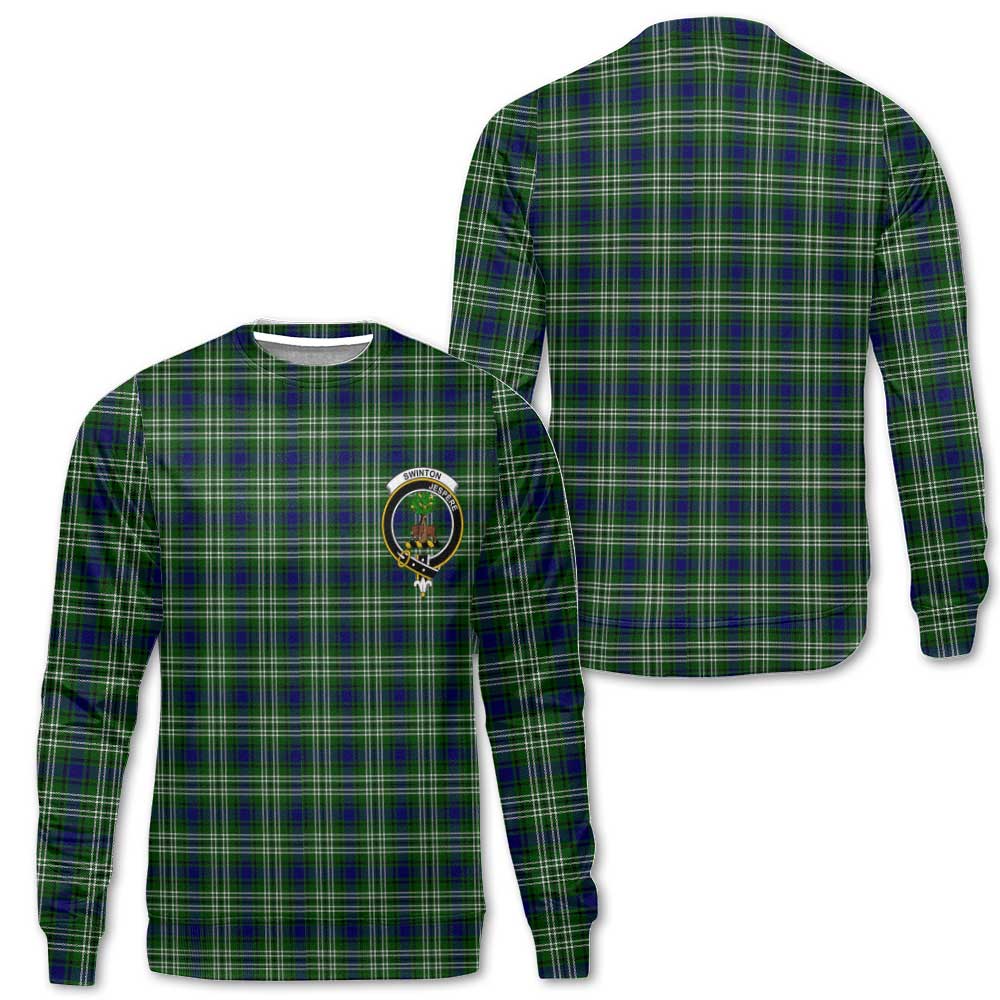 Clan Swinton Tartan Men Sweatshirt Crest And Plaid Basic Style