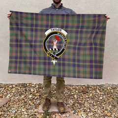 Clan Taylor Tartan Flag Crest And Plaid Basic Style