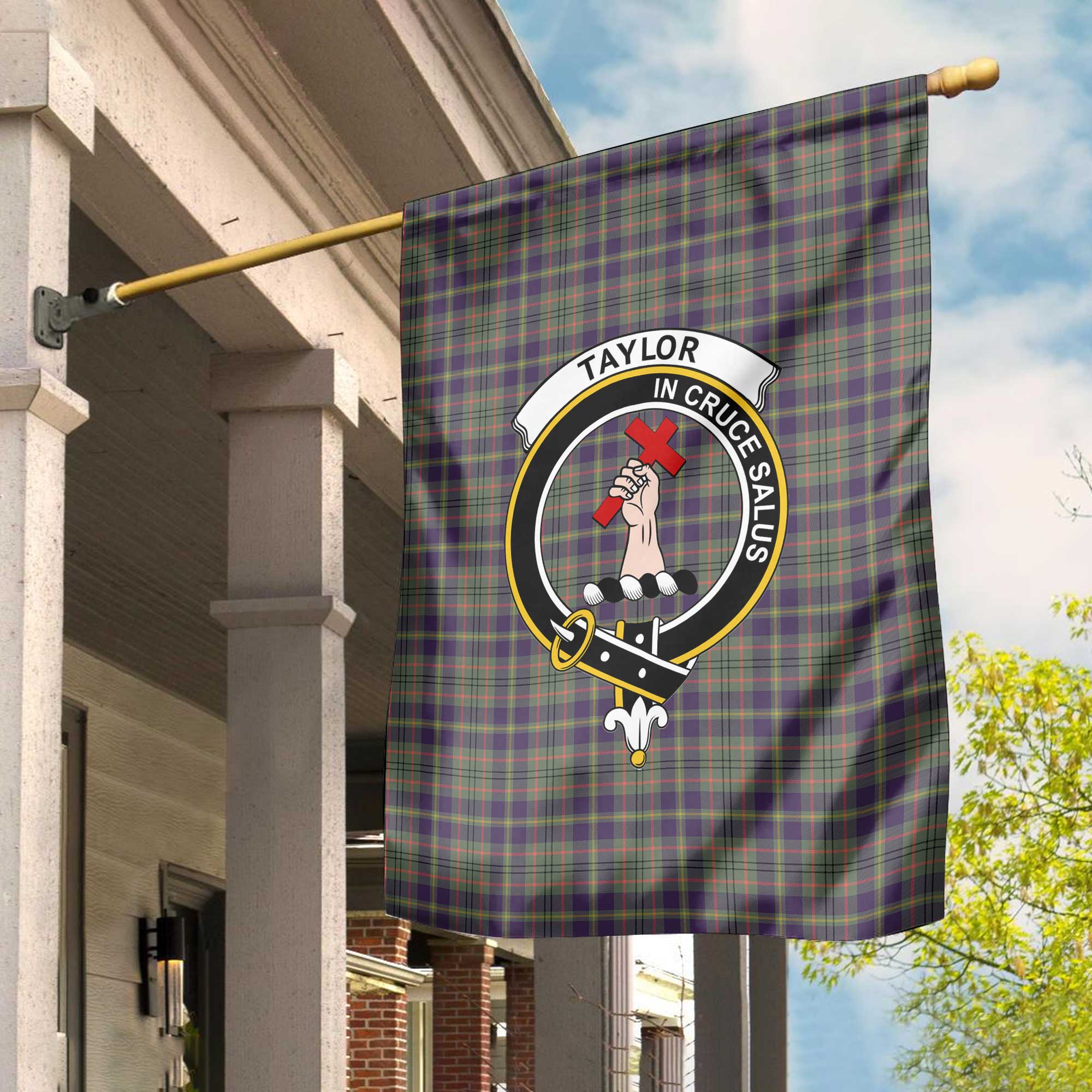Clan Taylor Tartan Garden Flag Crest And Plaid Basic Style