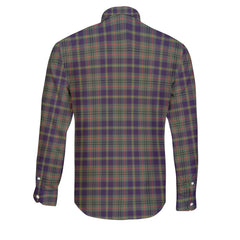 Clan Taylor Tartan Long Sleeve Button Shirt Crest And Plaid Basic Style