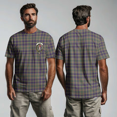 Clan Taylor Tartan Men T Shirt Crest And Plaid Basic Style