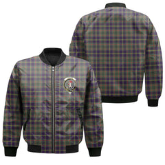 Clan Taylor Tartan Women Bomber Jacket Crest And Plaid Basic Style