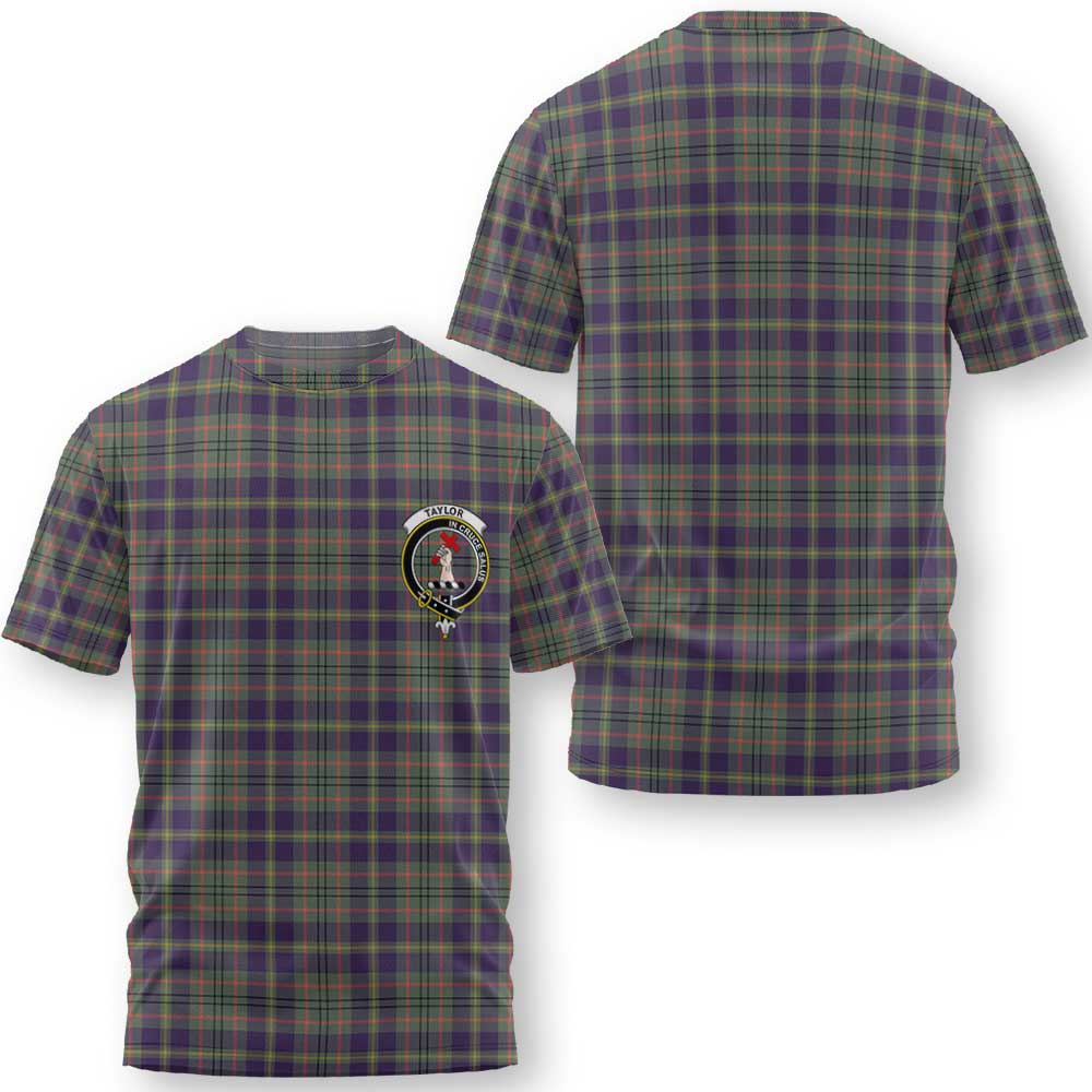 Clan Taylor Tartan Women T Shirt Crest And Plaid Basic Style