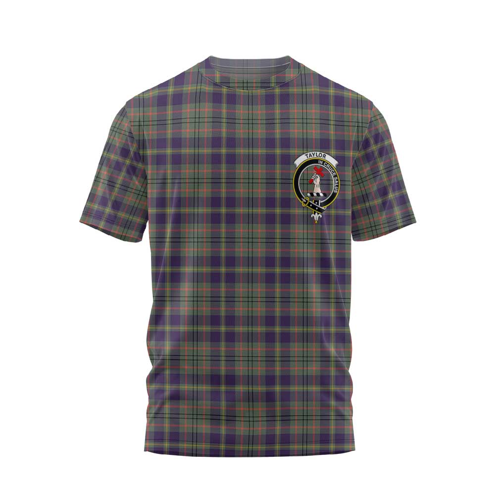 Clan Taylor Tartan Women T Shirt Crest And Plaid Basic Style