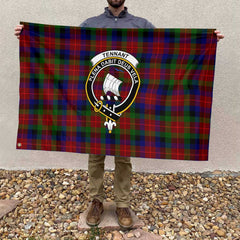 Clan Tennant Tartan Flag Crest And Plaid Basic Style