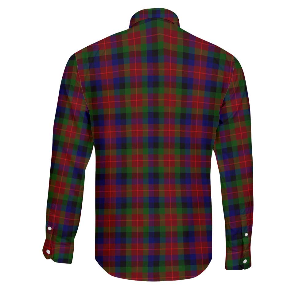 Clan Tennant Tartan Long Sleeve Button Shirt Crest And Plaid Basic Style