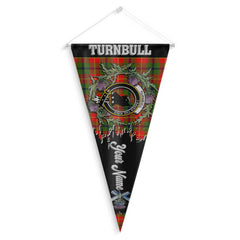 Clan Turnbull Tartan Felt Pennant Crest And Plaid Basic Style