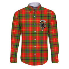 Clan Turnbull Tartan Long Sleeve Button Shirt Crest And Plaid Basic Style