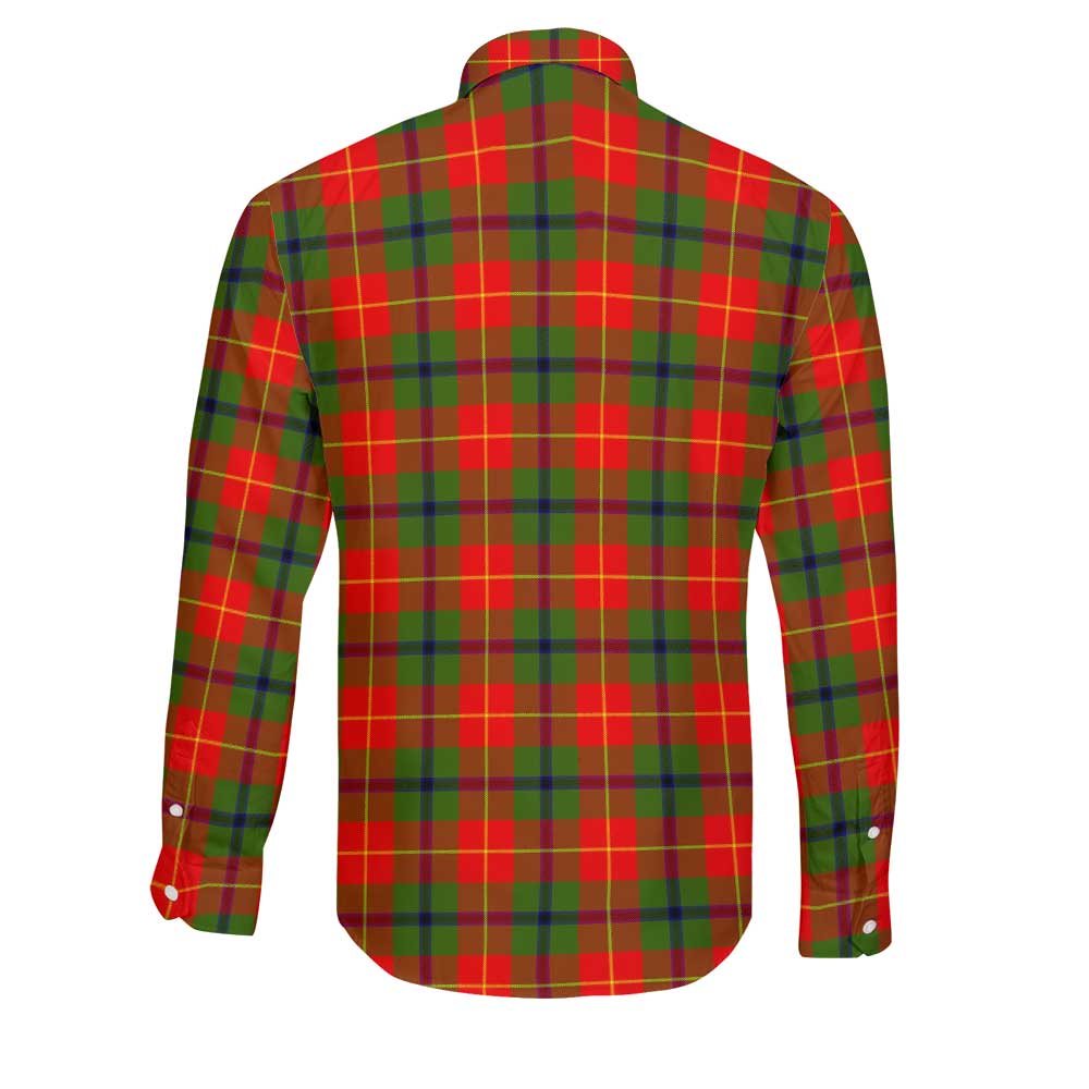 Clan Turnbull Tartan Long Sleeve Button Shirt Crest And Plaid Basic Style