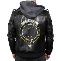 Clan Turnbull Tartan Zip Leather Jacket Crest And Plaid Basic Style