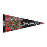 Clan Udny Tartan Felt Pennant Crest And Plaid Basic Style