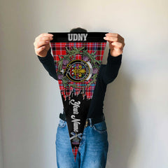 Clan Udny Tartan Felt Pennant Crest And Plaid Basic Style