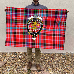 Clan Udny Tartan Flag Crest And Plaid Basic Style