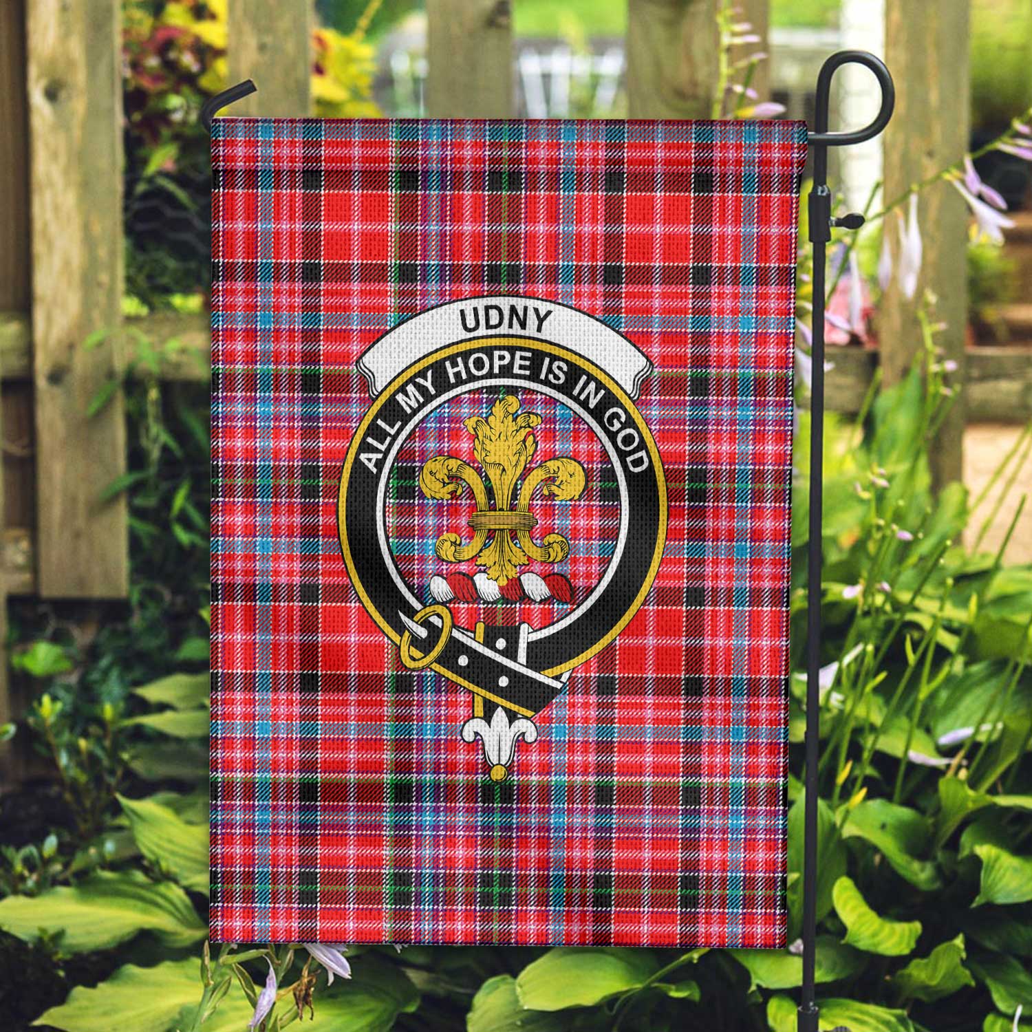 Clan Udny Tartan Garden Flag Crest And Plaid Basic Style