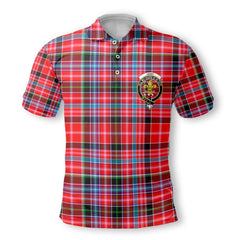 Clan Udny Tartan Men Polo Shirt Crest And Plaid Basic Style