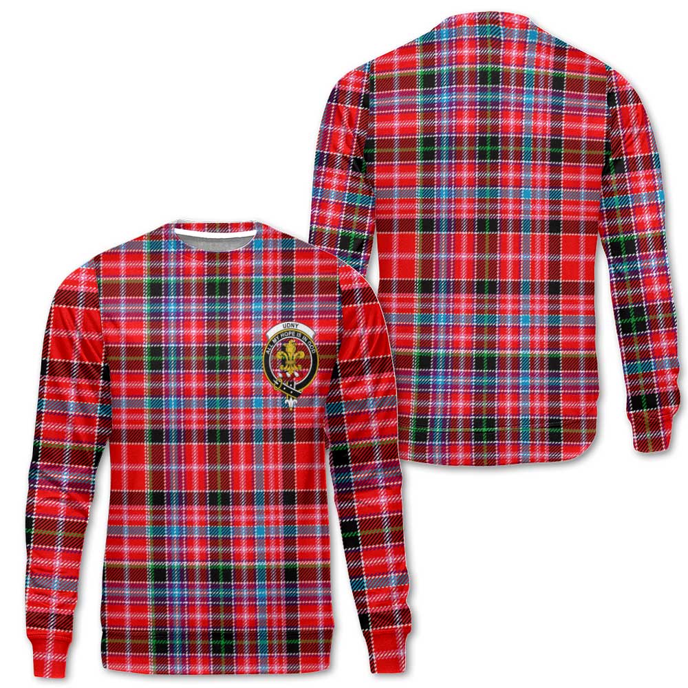 Clan Udny Tartan Men Sweatshirt Crest And Plaid Basic Style