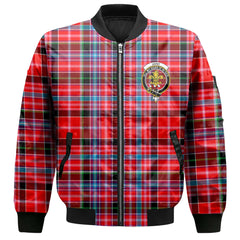 Clan Udny Tartan Women Bomber Jacket Crest And Plaid Basic Style