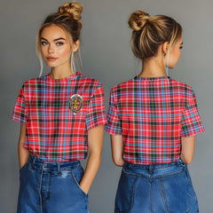Clan Udny Tartan Women T Shirt Crest And Plaid Basic Style