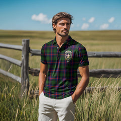 Clan Urquhart Tartan Golf Men Polo Shirt Crest And Plaid Basic Style
