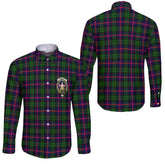 Clan Urquhart Tartan Long Sleeve Button Shirt Crest And Plaid Basic Style