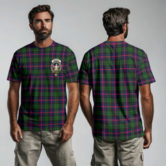 Clan Urquhart Tartan Men T Shirt Crest And Plaid Basic Style