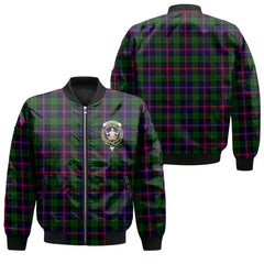 Clan Urquhart Tartan Women Bomber Jacket Crest And Plaid Basic Style