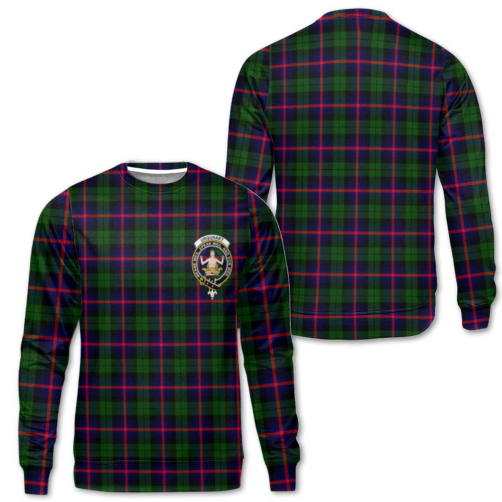 Clan Urquhart Tartan Women Sweatshirt Crest And Plaid Basic Style