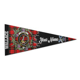 Clan Wallace Tartan Felt Pennant Crest And Plaid Basic Style