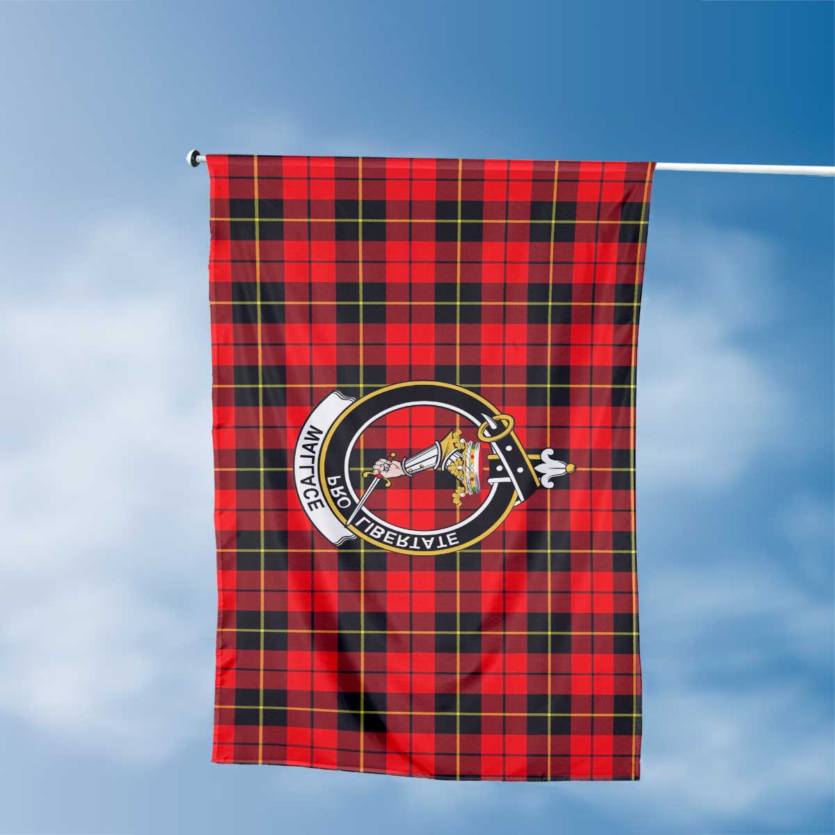 Clan Wallace Tartan Flag Crest And Plaid Basic Style