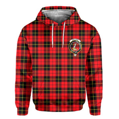Clan Wallace Tartan Women Hoodie Crest And Plaid Basic Style