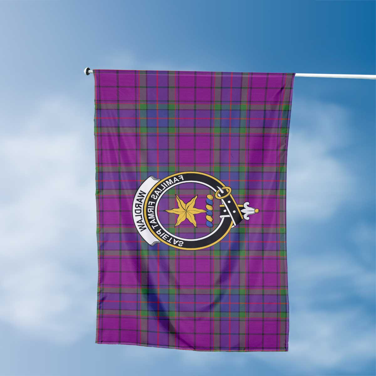 Clan Wardlaw Tartan Flag Crest And Plaid Basic Style