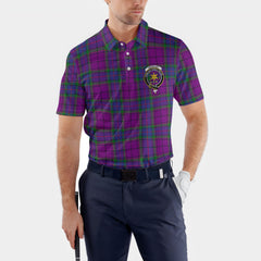 Clan Wardlaw Tartan Golf Men Polo Shirt Crest And Plaid Basic Style