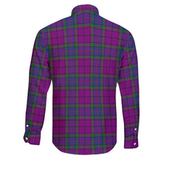 Clan Wardlaw Tartan Long Sleeve Button Shirt Crest And Plaid Basic Style