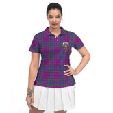 Clan Wardlaw Tartan Women Polo Shirt Crest And Plaid Basic Style