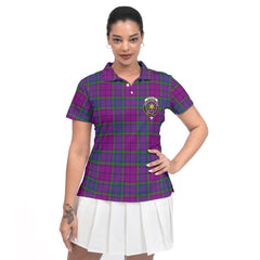 Clan Wardlaw Tartan Women Polo Shirt Crest And Plaid Basic Style