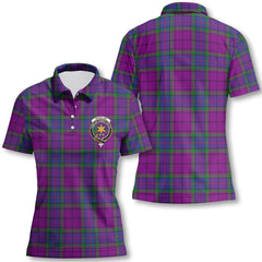 Clan Wardlaw Tartan Women Polo Shirt Crest And Plaid Basic Style