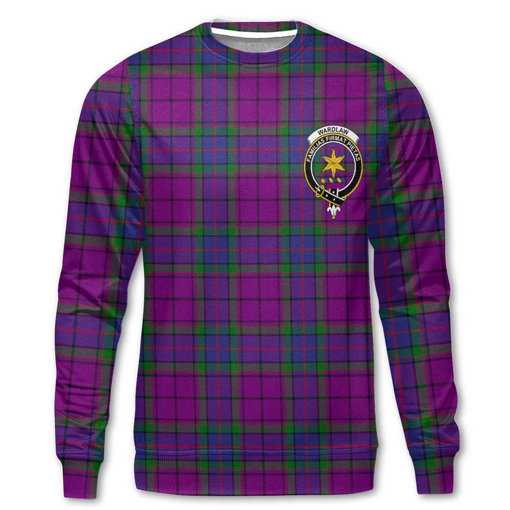 Clan Wardlaw Tartan Women Sweatshirt Crest And Plaid Basic Style