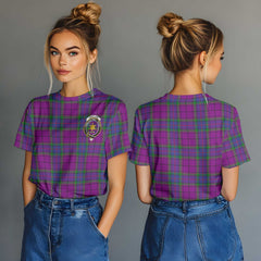 Clan Wardlaw Tartan Women T Shirt Crest And Plaid Basic Style