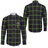 Clan Watson Tartan Long Sleeve Button Shirt Crest And Plaid Basic Style