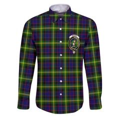 Clan Watson Tartan Long Sleeve Button Shirt Crest And Plaid Basic Style