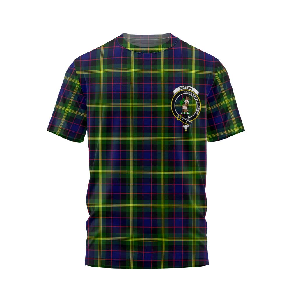Clan Watson Tartan Men T Shirt Crest And Plaid Basic Style