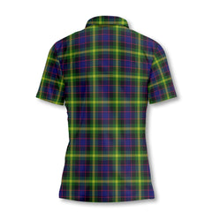 Clan Watson Tartan Women Polo Shirt Crest And Plaid Basic Style
