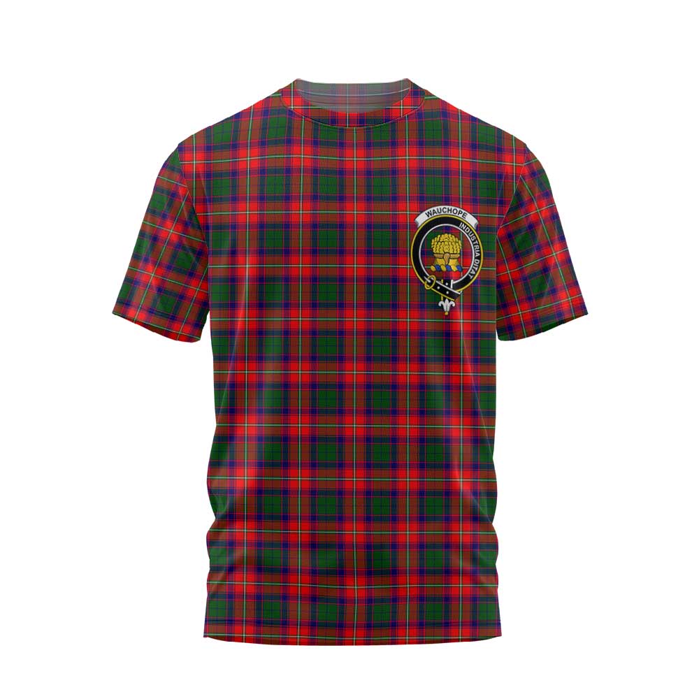 Clan Wauchope Tartan Women T Shirt Crest And Plaid Basic Style